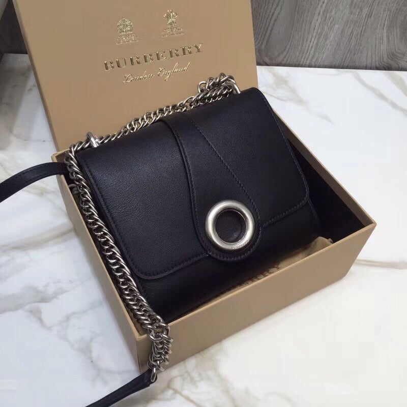 Top Quality Grommet Detail Crossbody Bag Black For Women, Bags 7.1in/20cm