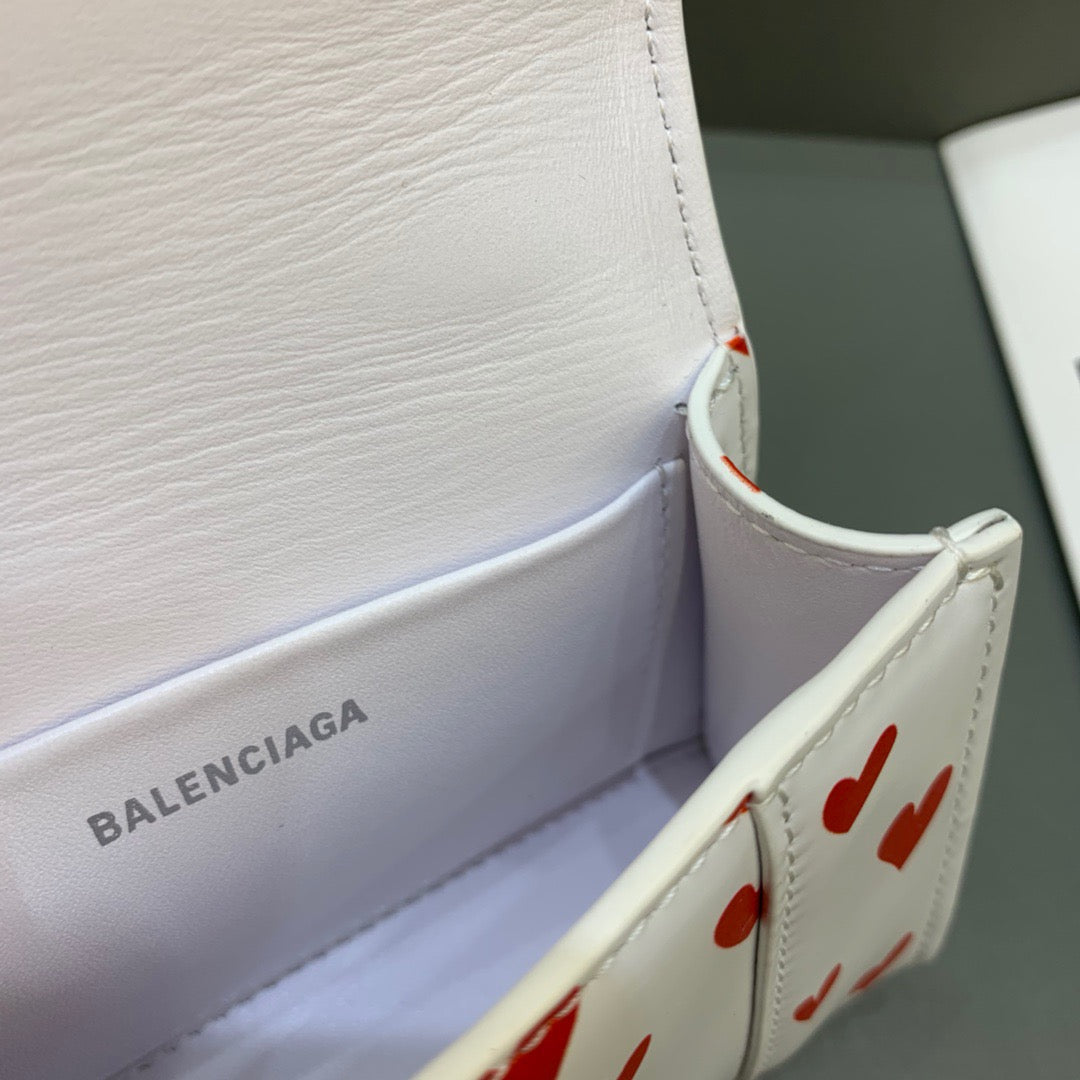 Top Quality Hourglass Mini Handbag With Chain In Red And White, For Women,  Bags 4.7in/12cm