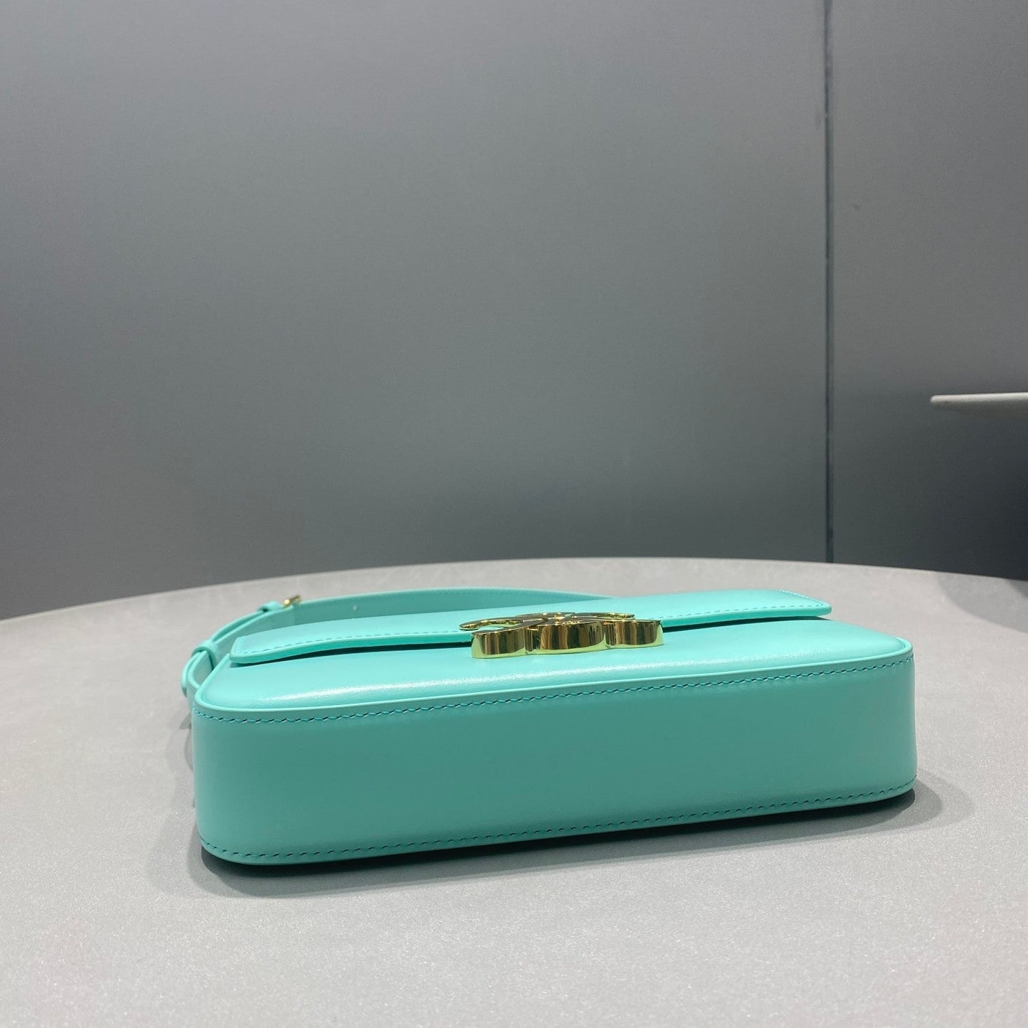 Top Quality Triomphe Shoulder Bag Mint Green For Women 8in/20cm
