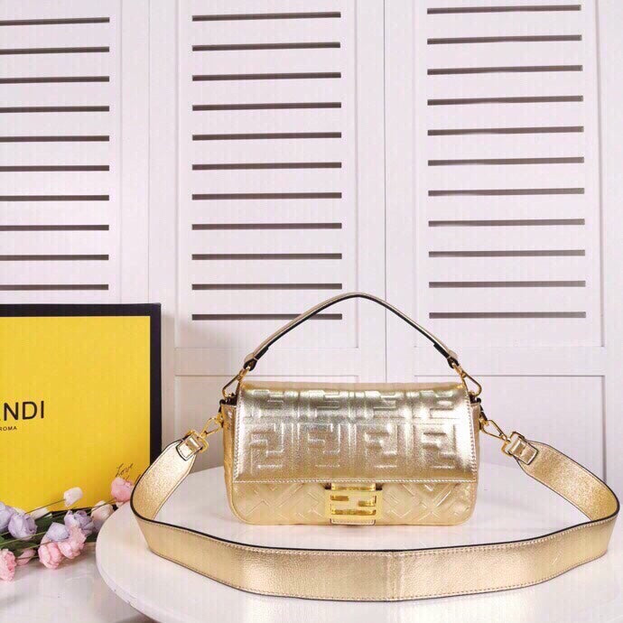 Top QualityTop Quality Baguette Chain Midi Medium Gold Bag For Woman 26cm/10in