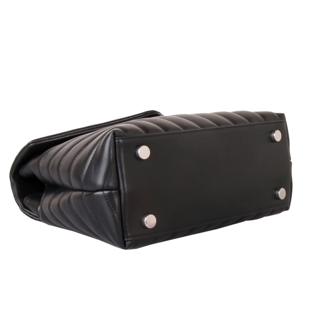 Top Quality Loulou Small Chain Bag In Matelassé "Y" Black For Women 9.8in/23cm YSL 494699DV7261000