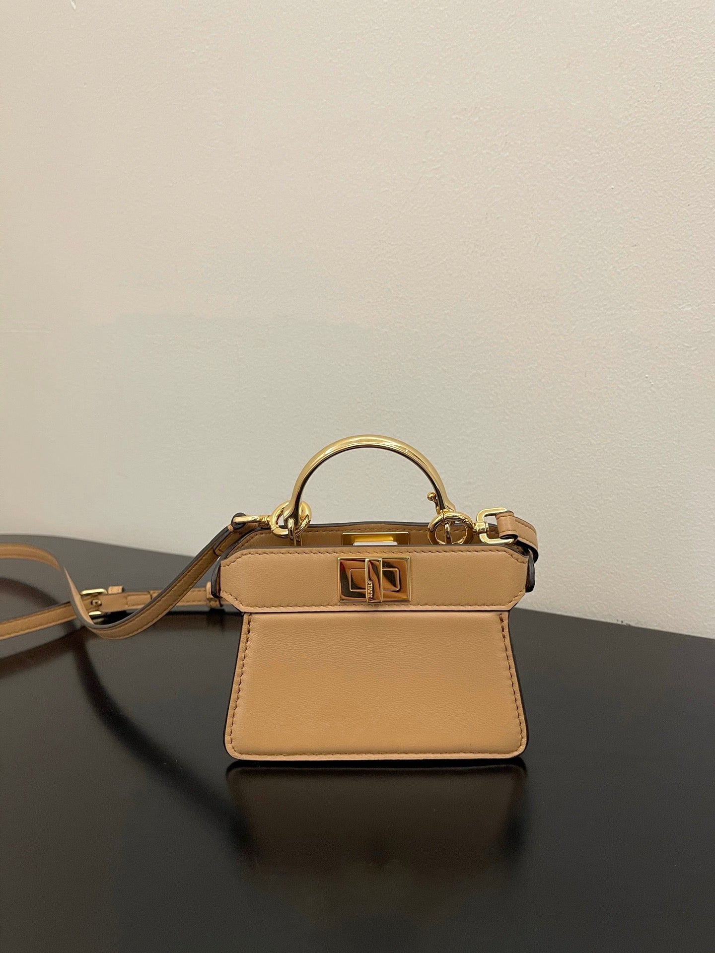 FI Top Quality ISeeU Petite Brown Micro Bag For Woman 11cm/4.5in