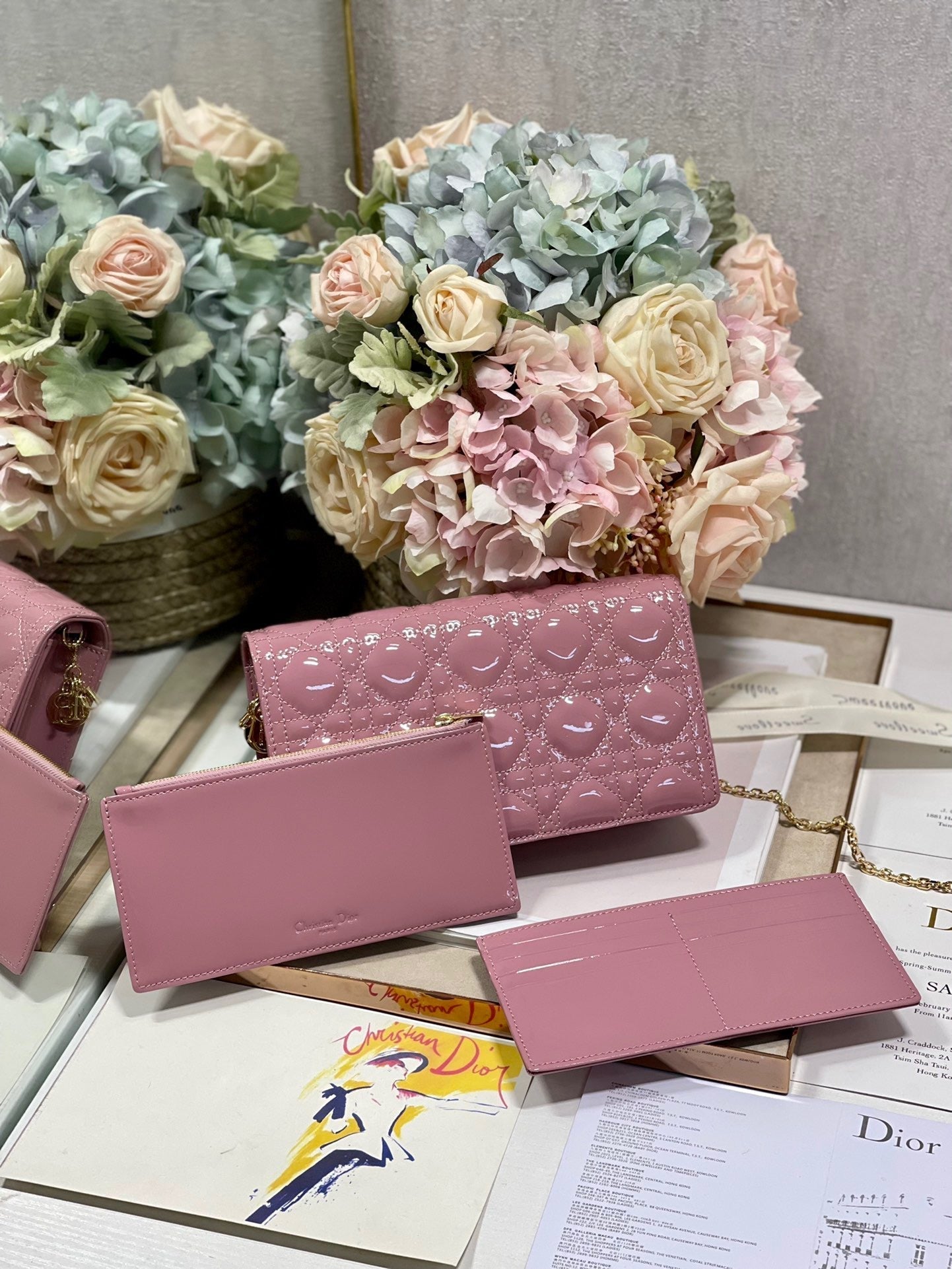 Top Quality Lady Pouch Pink, For Women, Womens Handbags 8.5in/21.5cm CD
