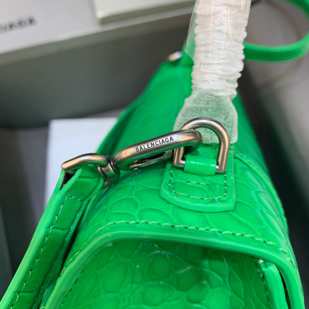 Top Quality Hourglass Small Handbag In Bright Green, For Women,  Bags 9in/23cm