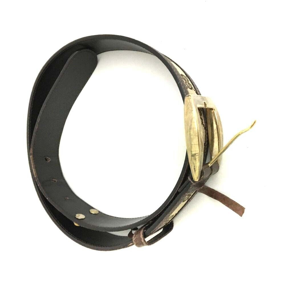 brown Guccissima leather belt with a gold G buckle