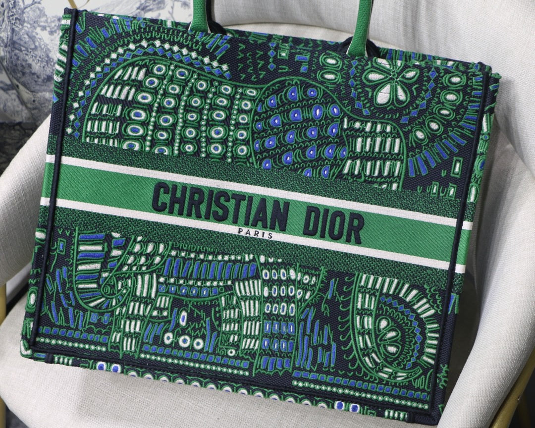 Top Quality Large Book Tote Green Multicolor, For Women, Womens Handbags 16.5in/42cm CD