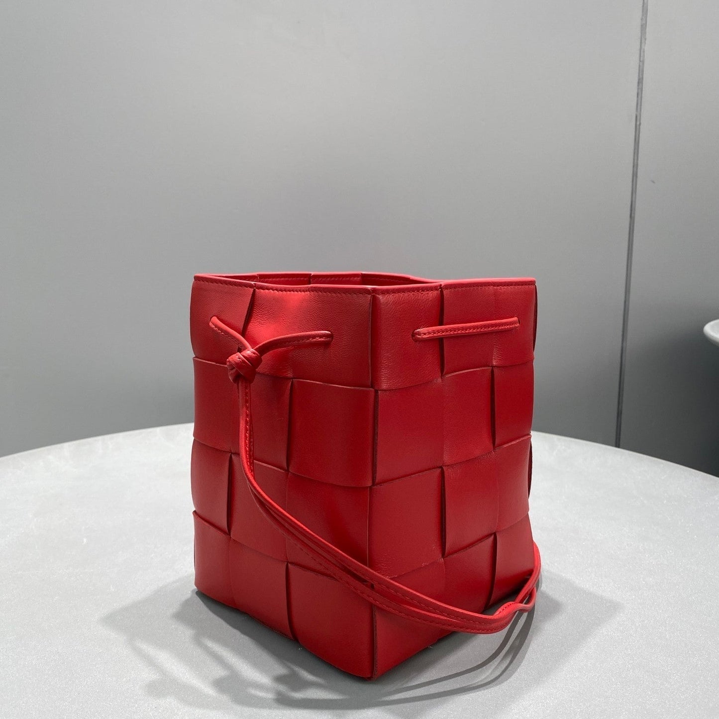 Top Quality Mini Cassette Bucket Bag Red, For Women, Bags 5.5in/14cm 680217VCQC46358
