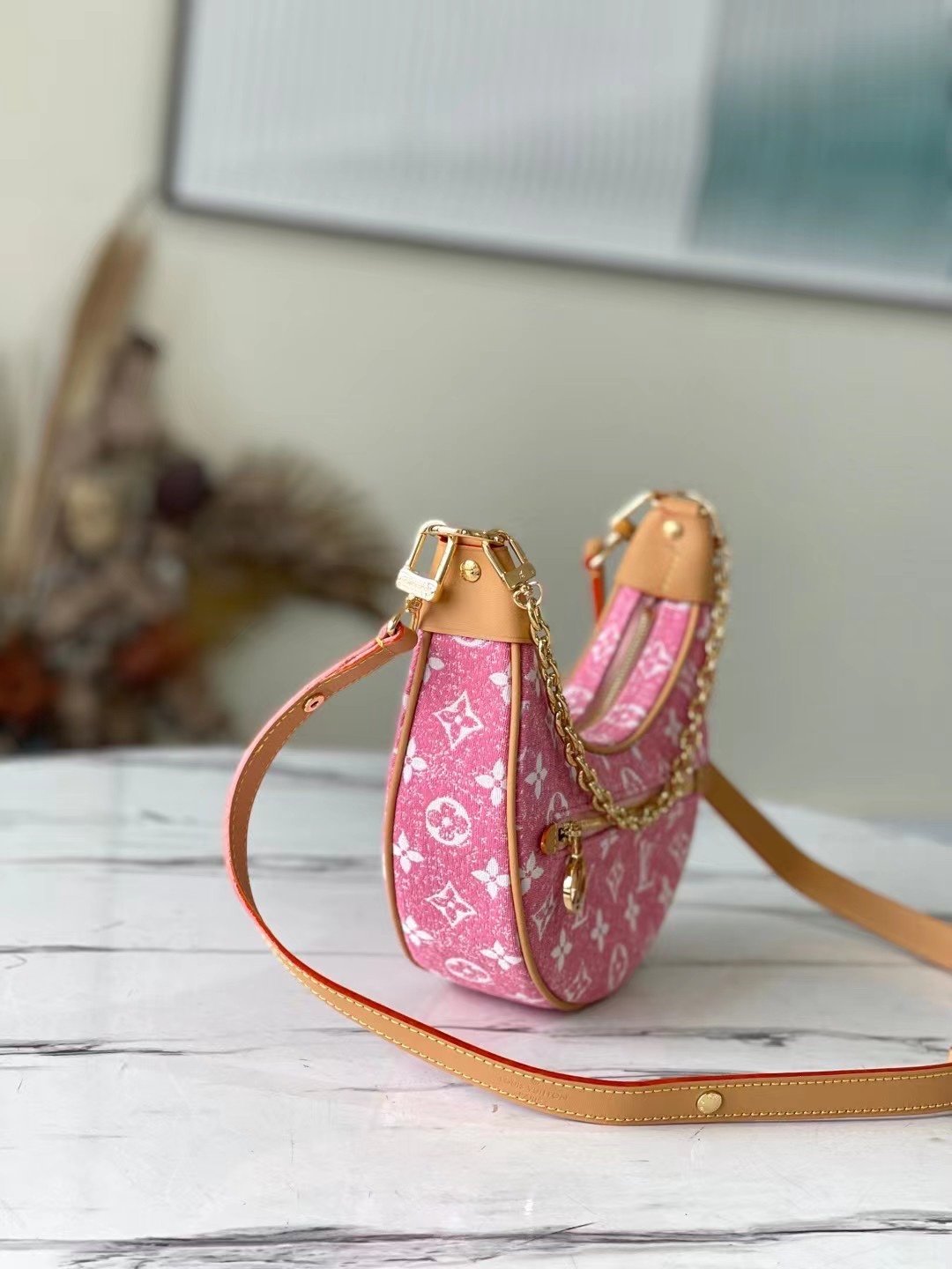 Top Quality Loop Since 1854 Jacquard Pink By Nicolas Ghesquière For Cruise Show, WoHandbags 9.1in/23cm Top Quality M81166