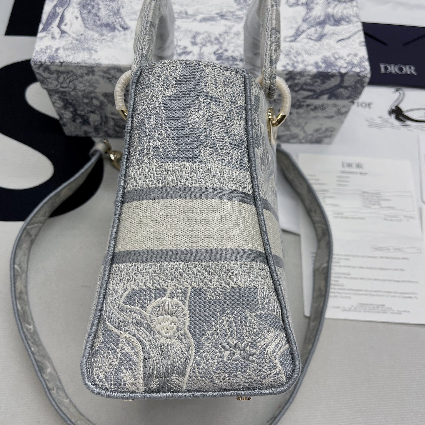 Top Quality MeTop Qualityum Lady D-Lite Bag Grey, For Women, Womens Handbags 24cm/9.5in CD
