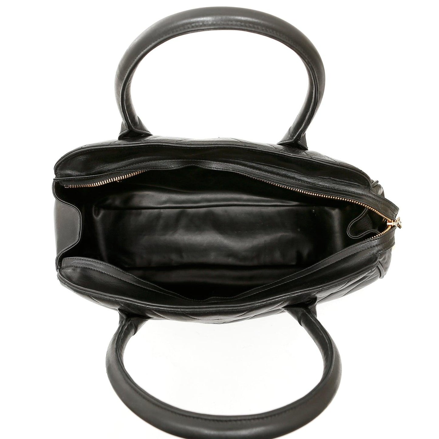 Chanel Black Chevron Leather   Day Bag