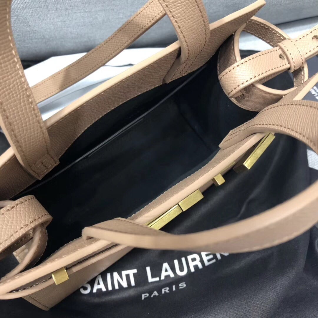 Top Quality Manhattan Nano Shopping Bag In Box Beige For Women 8.2in/21cm YSL