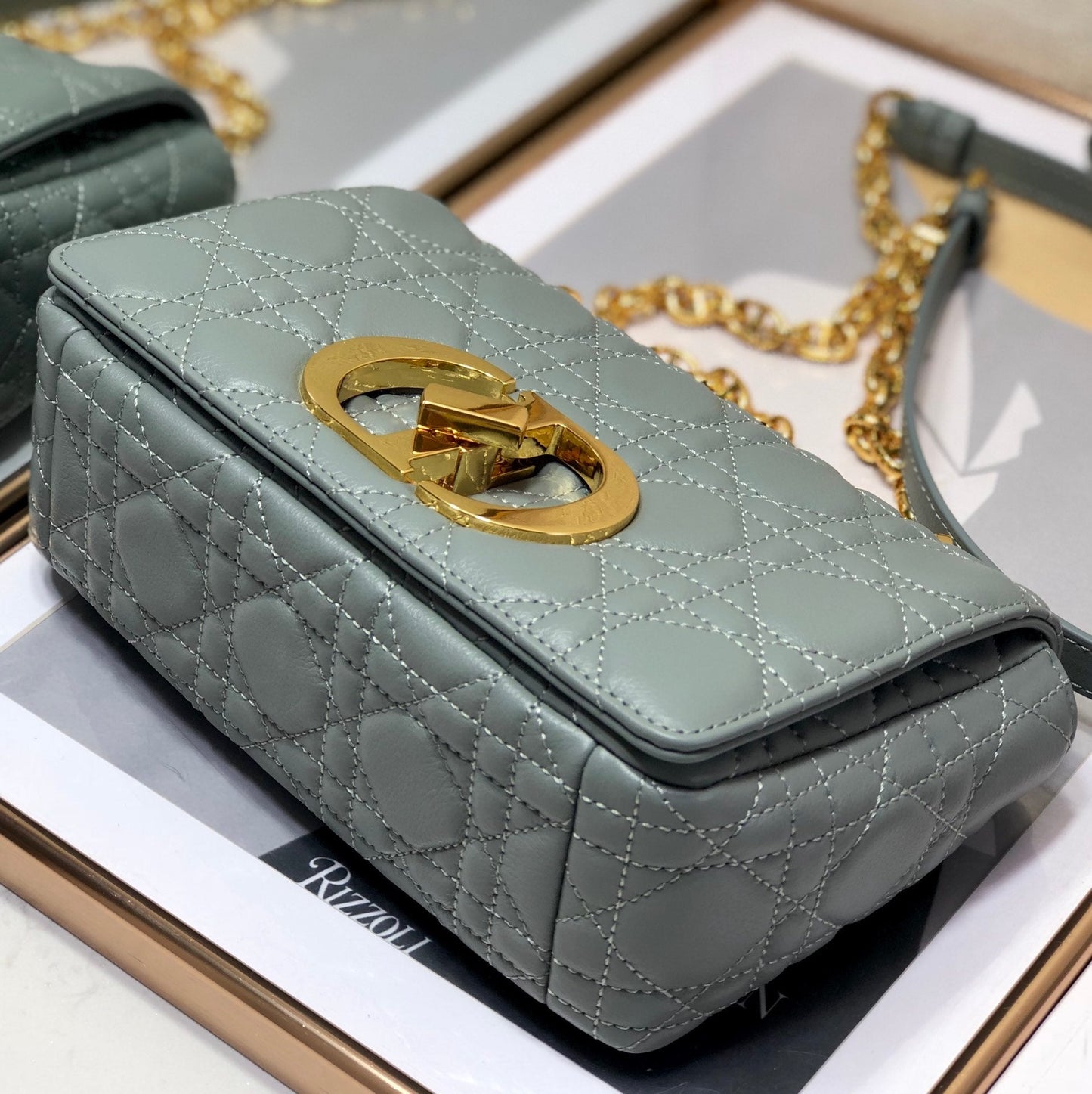 Top Quality Small Caro Bag, Grey, For Women Womens Handbags, Shoulder Bags, Crossbody Bags, 20cm CD M9241UWHC_M41G