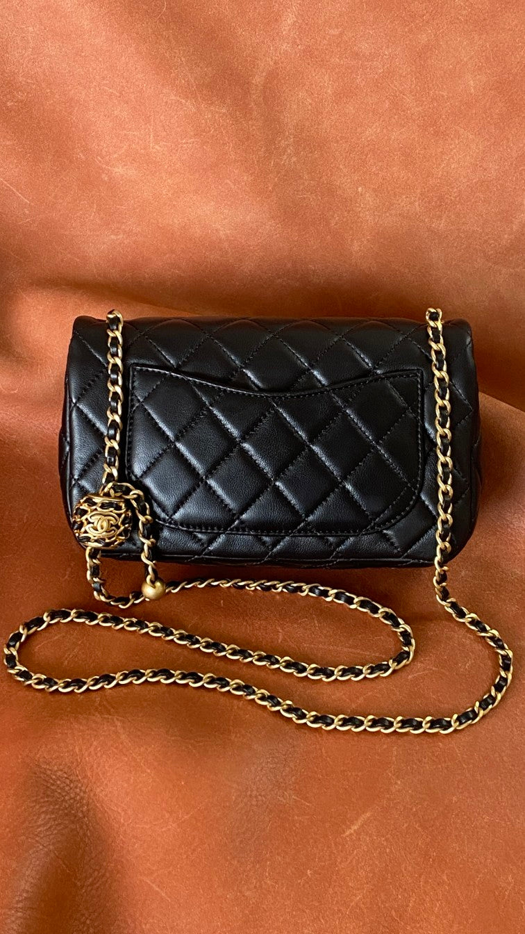 CHLMini Flap Bag Black For Women, Women’s Bags 7.9in/20cm