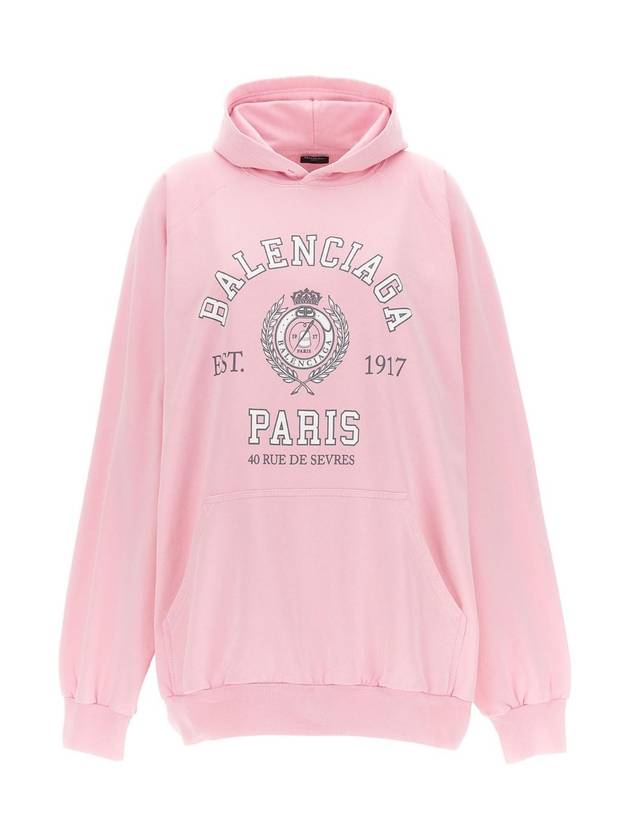 Luxury Balenciaga Trending 2025 College Logo Hoodie Pink