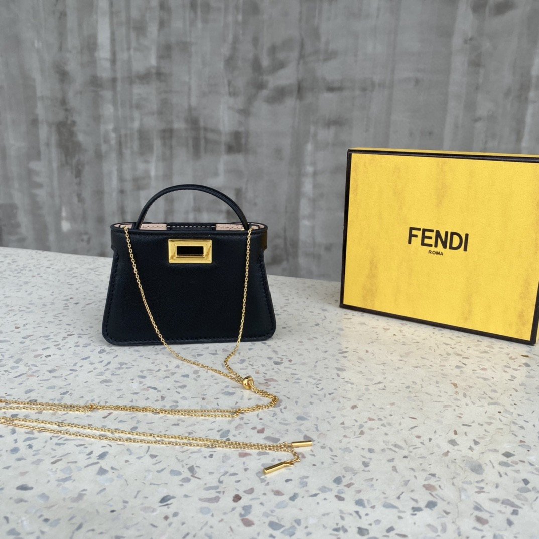 FI Nano Top Quality Charm Crossbody Black Bag For Woman 12cm/4.5in