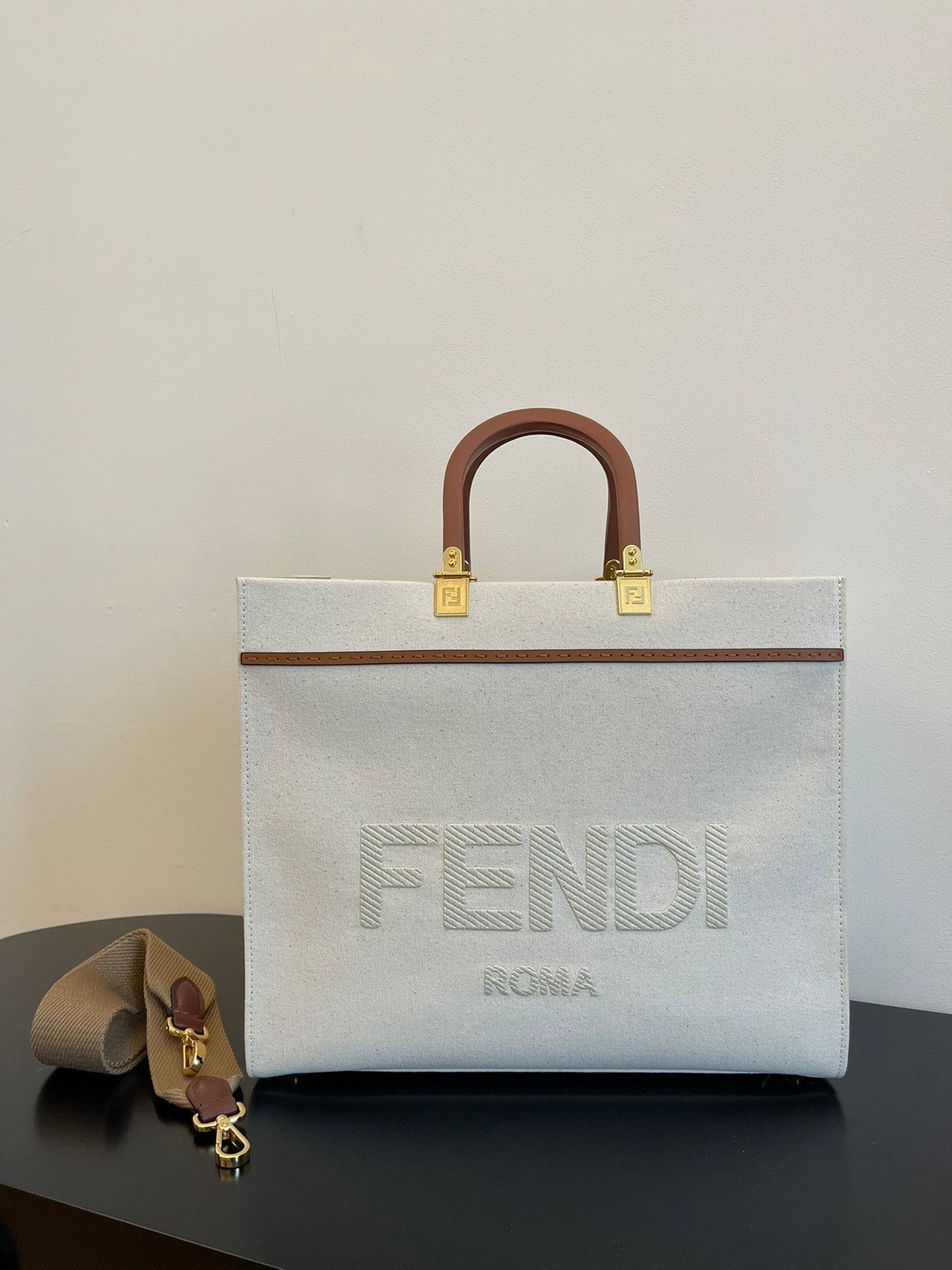 FI Sunshine MeTop Qualityum Tote Bag Light Grey Canvas For Women, Bags, Shoulder Bags 13.8in/35cm FF 8BH386