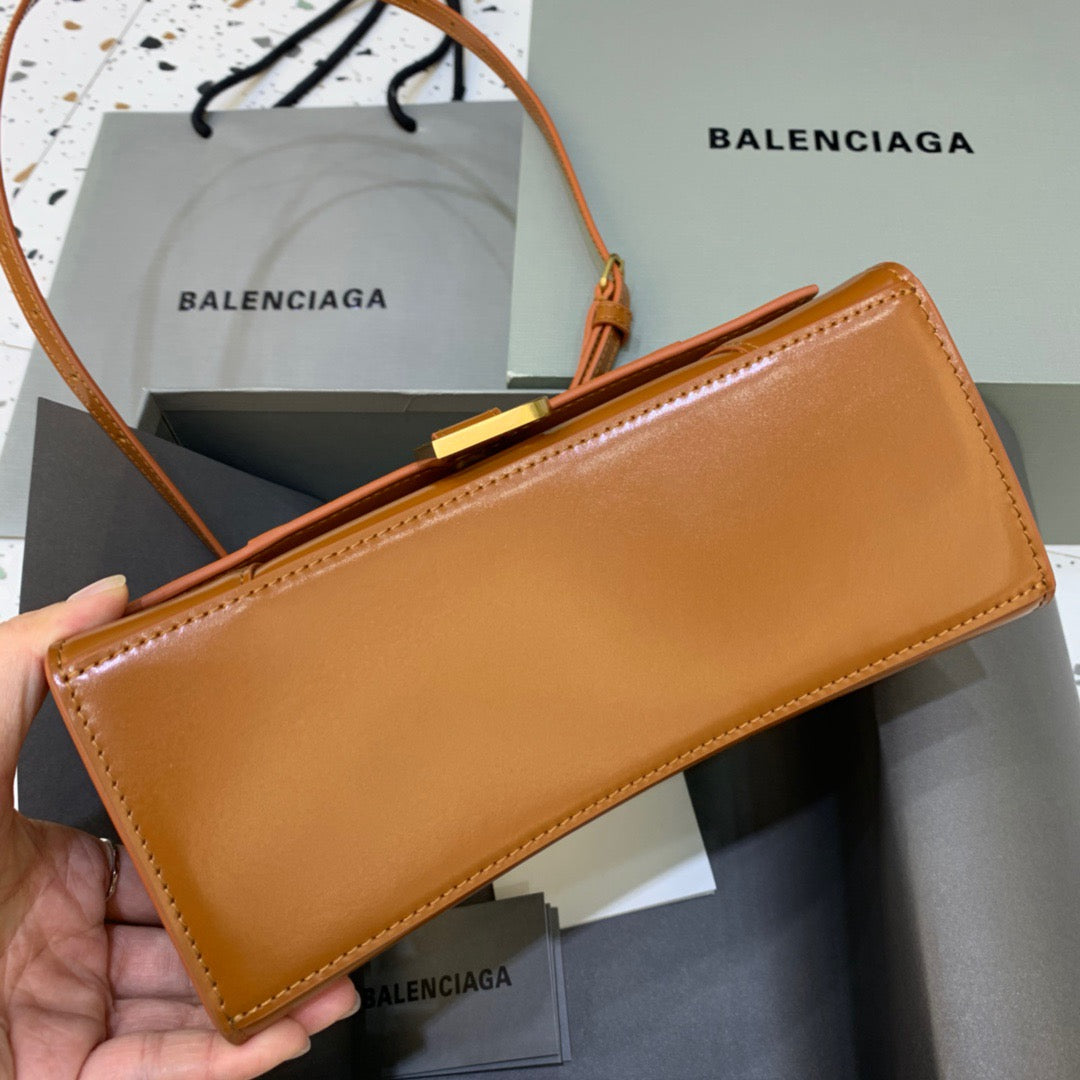Top Quality Hourglass Small Handbag In Brown, For Women,  Bags 9in/23cm