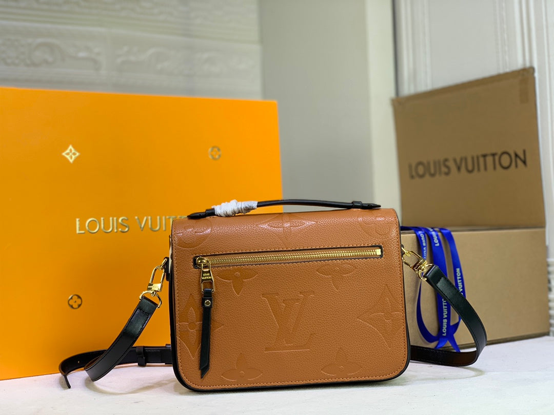 Top Quality Pochette Metis Monogram Empreinte Caramel For Women,  Shoulder And Crossbody Bags 9.8in/25cm Top Quality