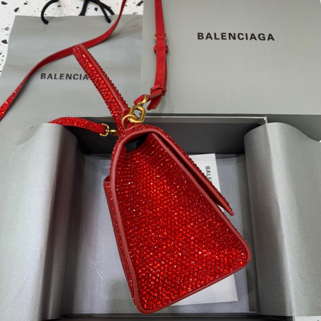 Top Quality Hourglass Small Handbag In Red, For Women,  Bags 9in/23cm