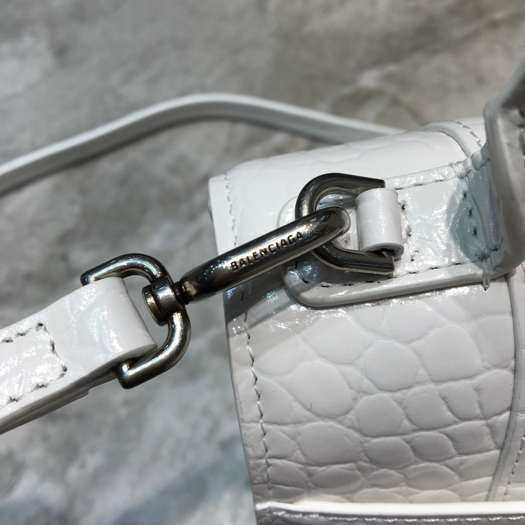 Top Quality Hourglass Small Handbag In White, For Women,  Bags 9in/23cm 5935461LR6Y9016
