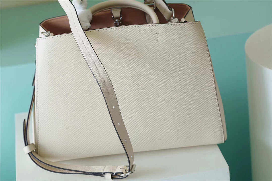 Top Quality Marelle Tote MM Epi White For Women, Womens Handbags, Shoulder And Crossbody Bags 11.8in/30cm Top Quality