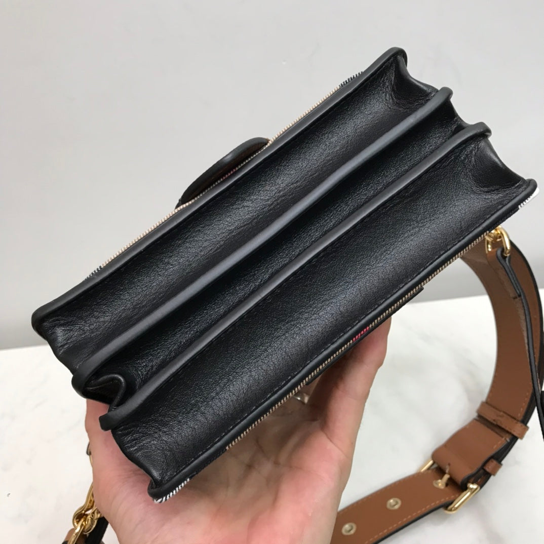 Top Quality Small Bridle Ho Check And Buckle Crossbody Brown For Women, Bags 7.8in/20cm