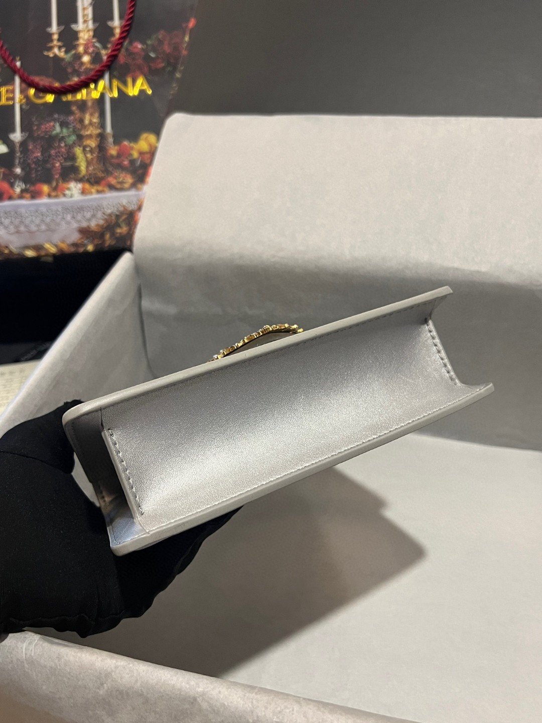 Top Quality Small Devotion Bag In Plain Silver For Women 7.5in/19cm Top Quality