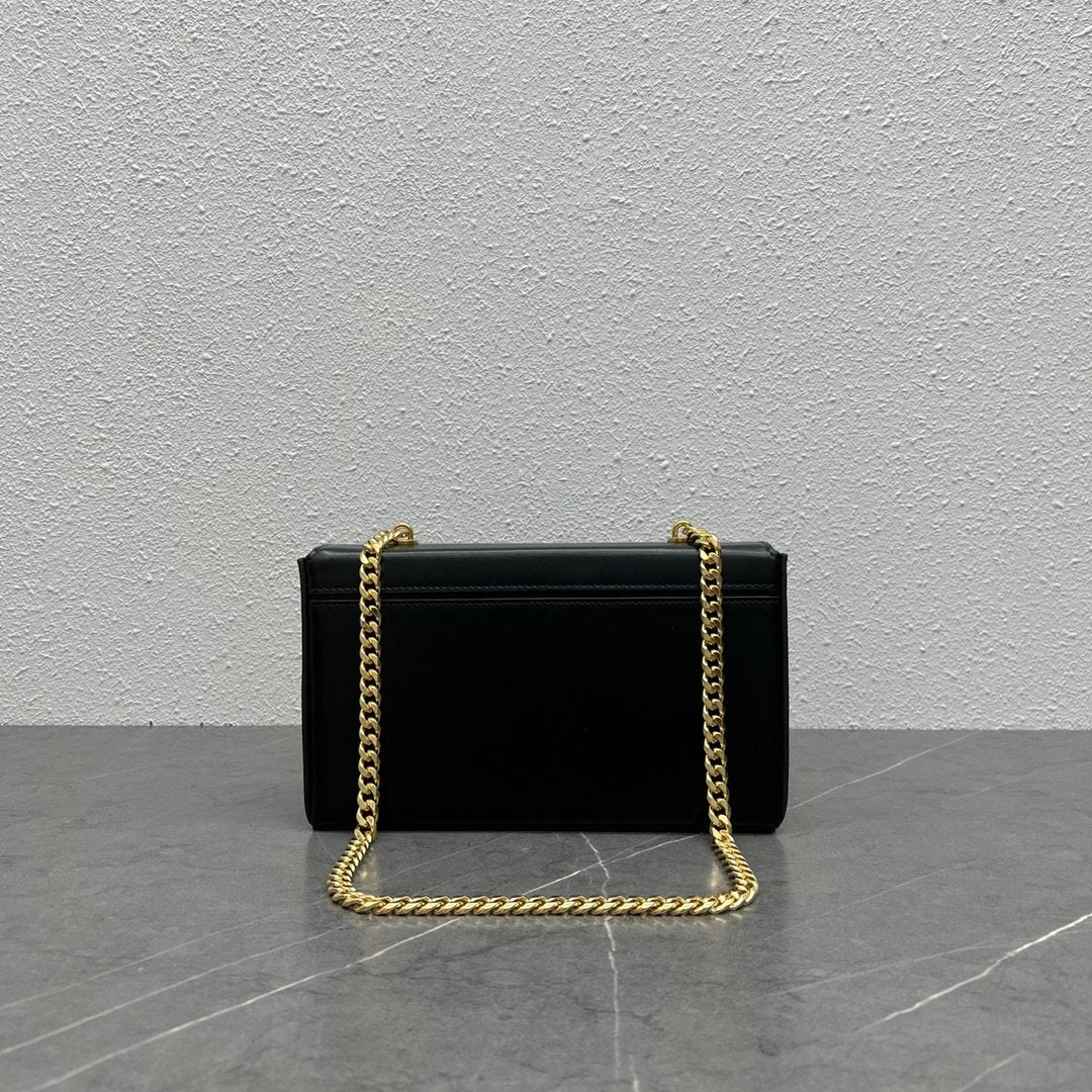 Top Quality Chain Box Triomphe Bag Black For Women 9in/22cm 110803BF4.38NO