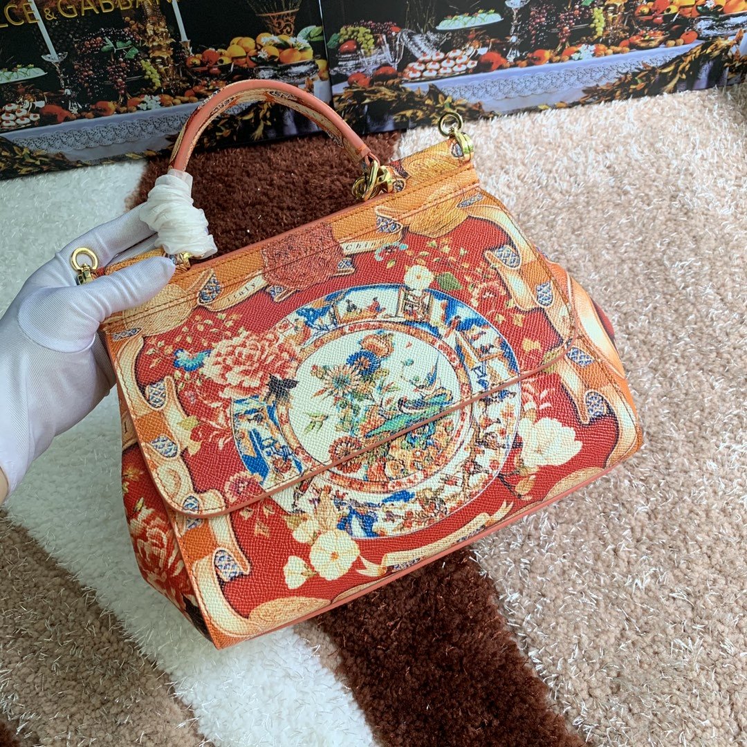 Top Quality 90s Sicily Bag With Logo Print Multicolor For Women 10.2in/26cm Top Quality