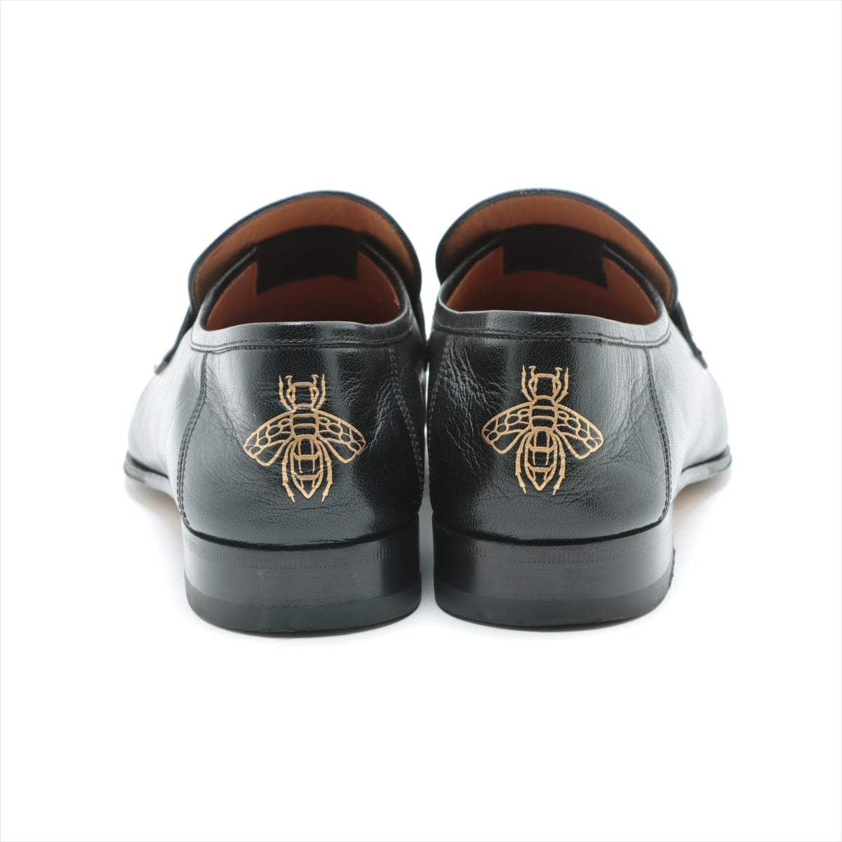 Gucci 8 1/2  Black 494652 Gucci Horse Kit Leather