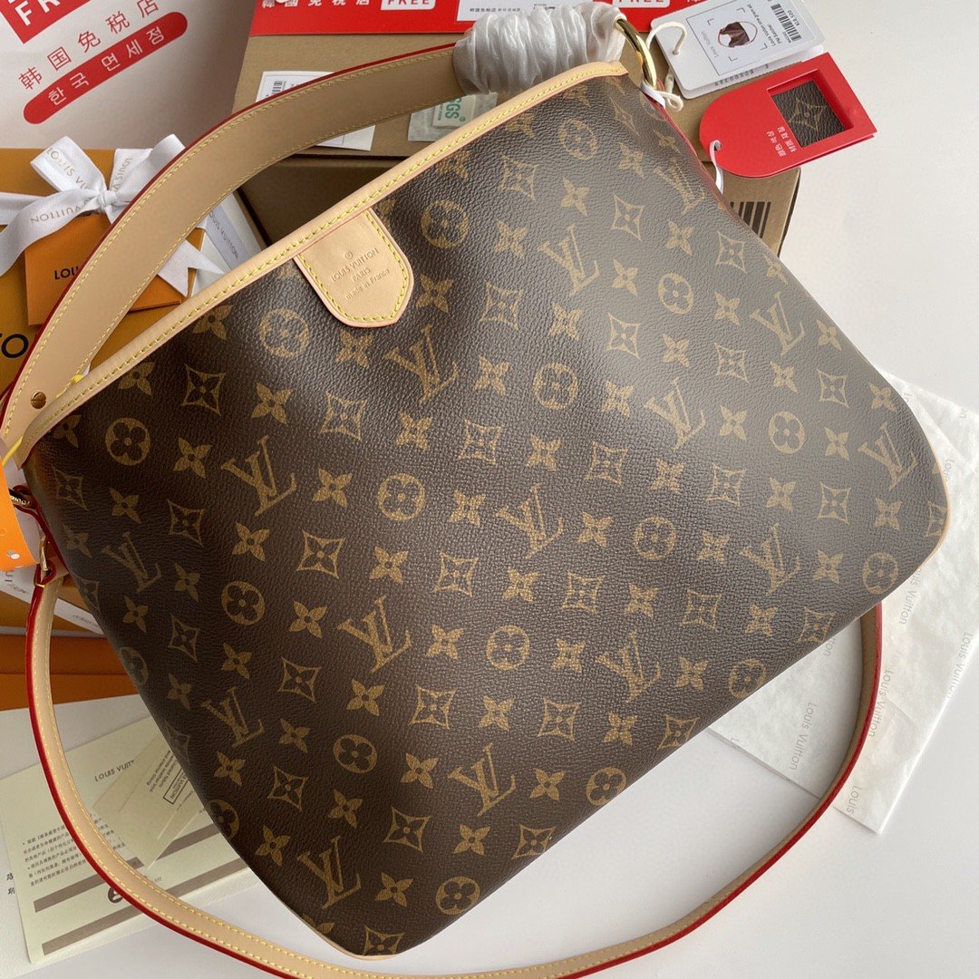 Top Quality Delightful PM Monogram Canvas Natural For Women,  Shoulder Bags 33cm Top Quality M40352