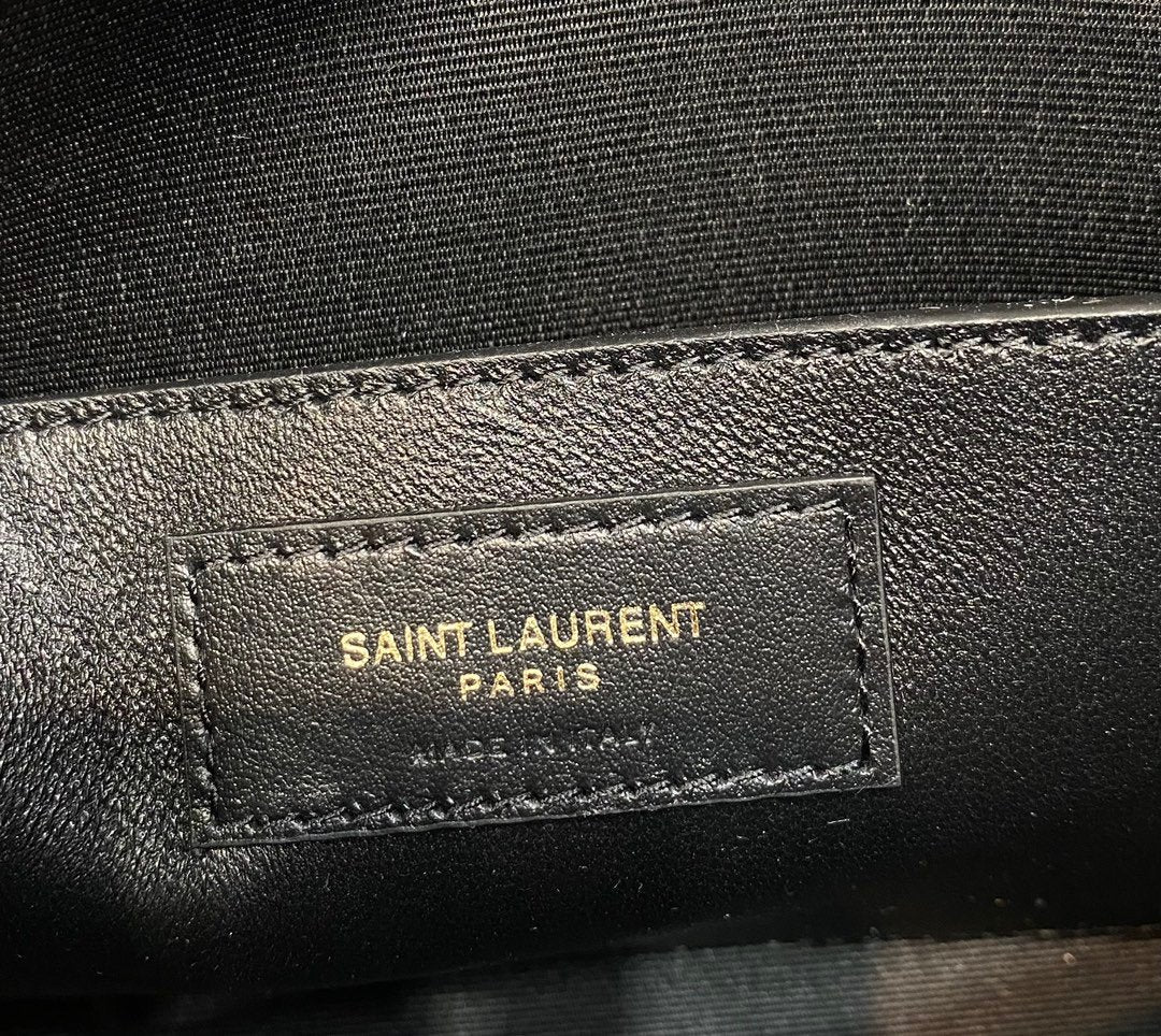 YSSL Manhattan Small Shoulder Bag Black For Women 9in/24cm YSL 6756260SX0W1000