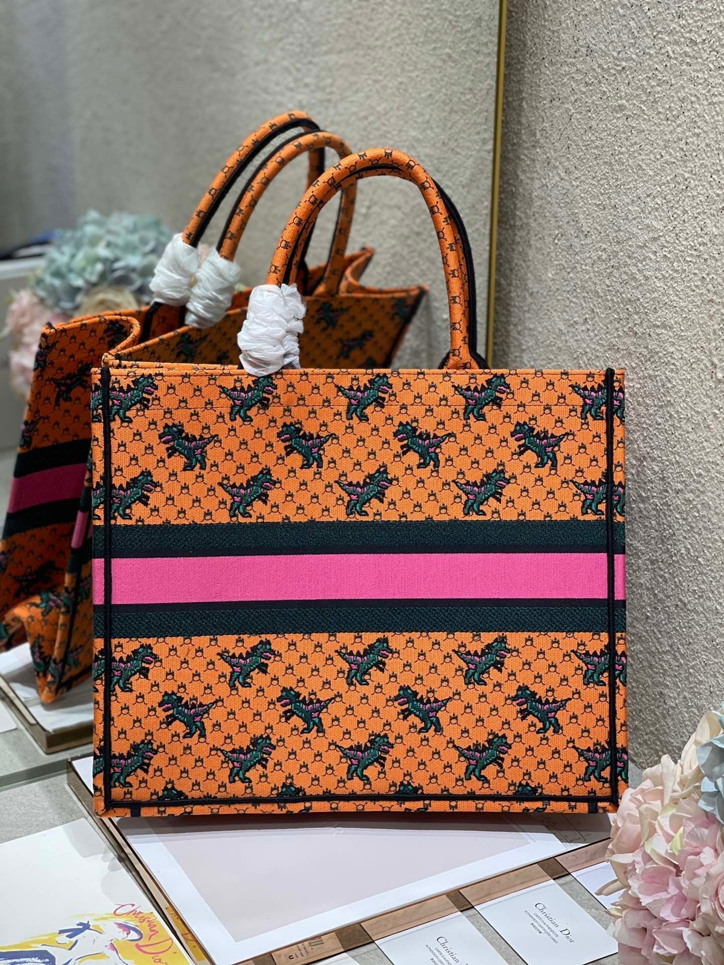 Top Quality Large Book Tote Orange Multicolor, For Women, Womens Handbags 16.5in/42cm CD