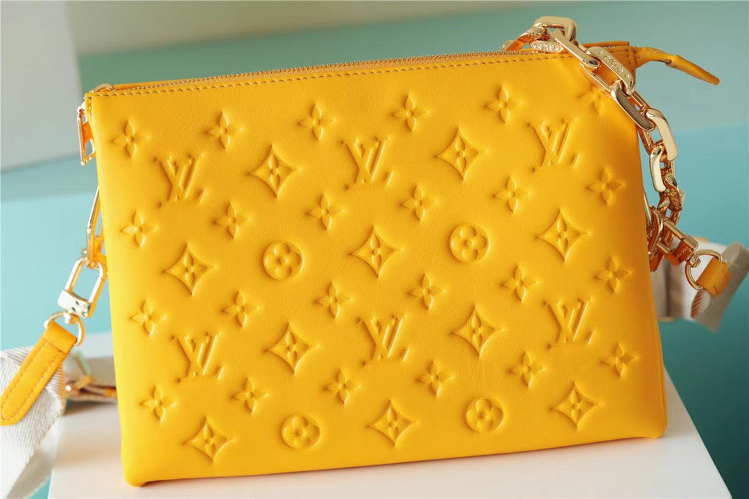 Top Quality Coussin MM Monogram Yellow For Women, Womens Handbags, Shoulder And Crossbody Bags 13.4in/34cm Top Quality 