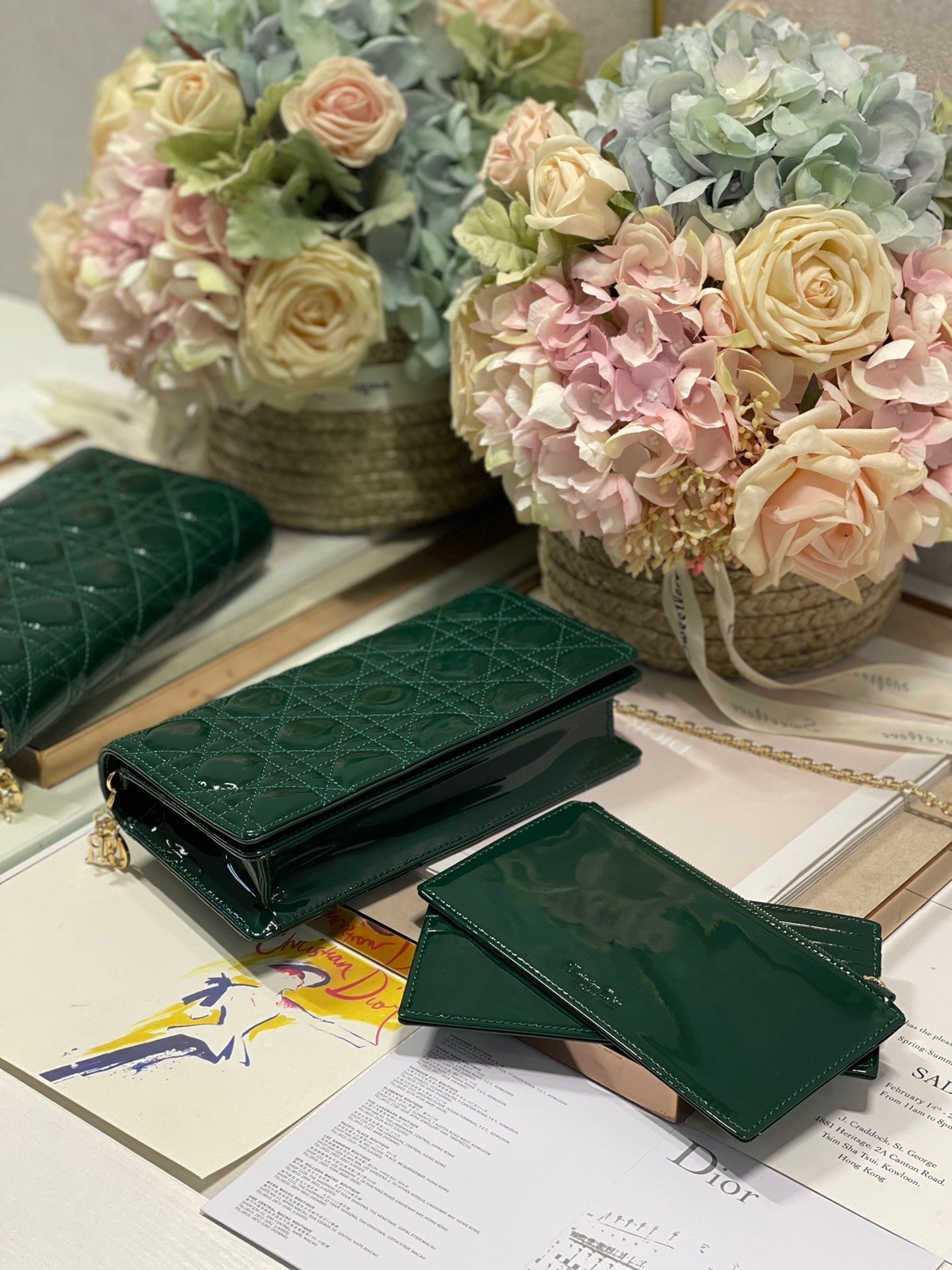 Top Quality Lady Pouch Green, For Women, Womens Handbags 8.5in/21.5cm CD