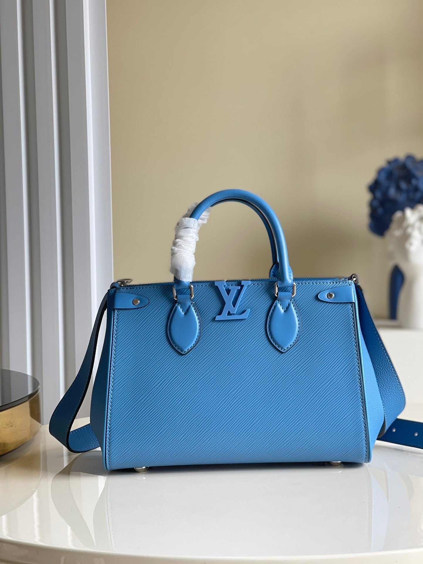 Top Quality Grenelle Tote PM Epi Blue For Women, Womens Handbags, Shoulder And Crossbody Bags 10.6in/27cm Top Quality
