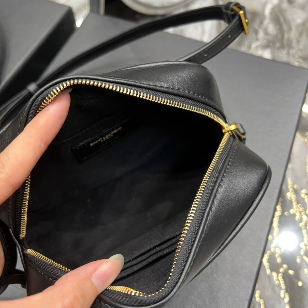Top Quality Lou Belt Bag Black In Matelassé Gold Toned Hardware For Women 6.1in/15cm YSL 614031DV7071000