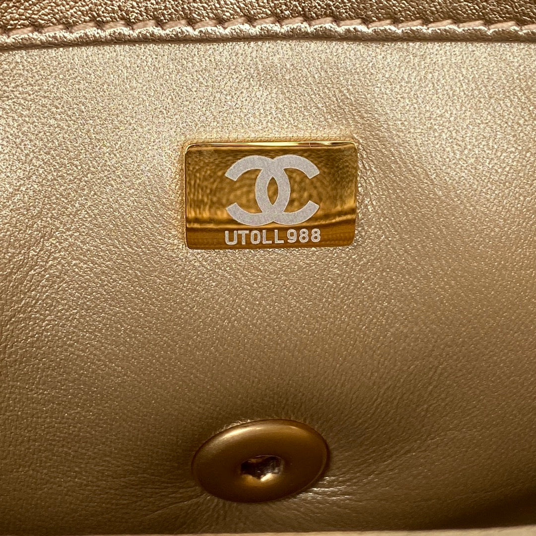 CHLFlap Bag Small Gold Bag For Women 15cm/6in