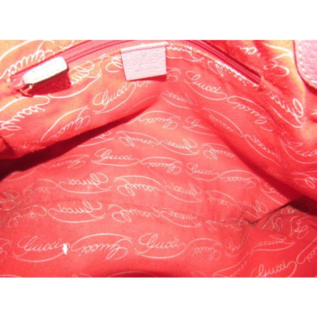 Gucci   Brown Large Logo Print Canvas And Pink Leather