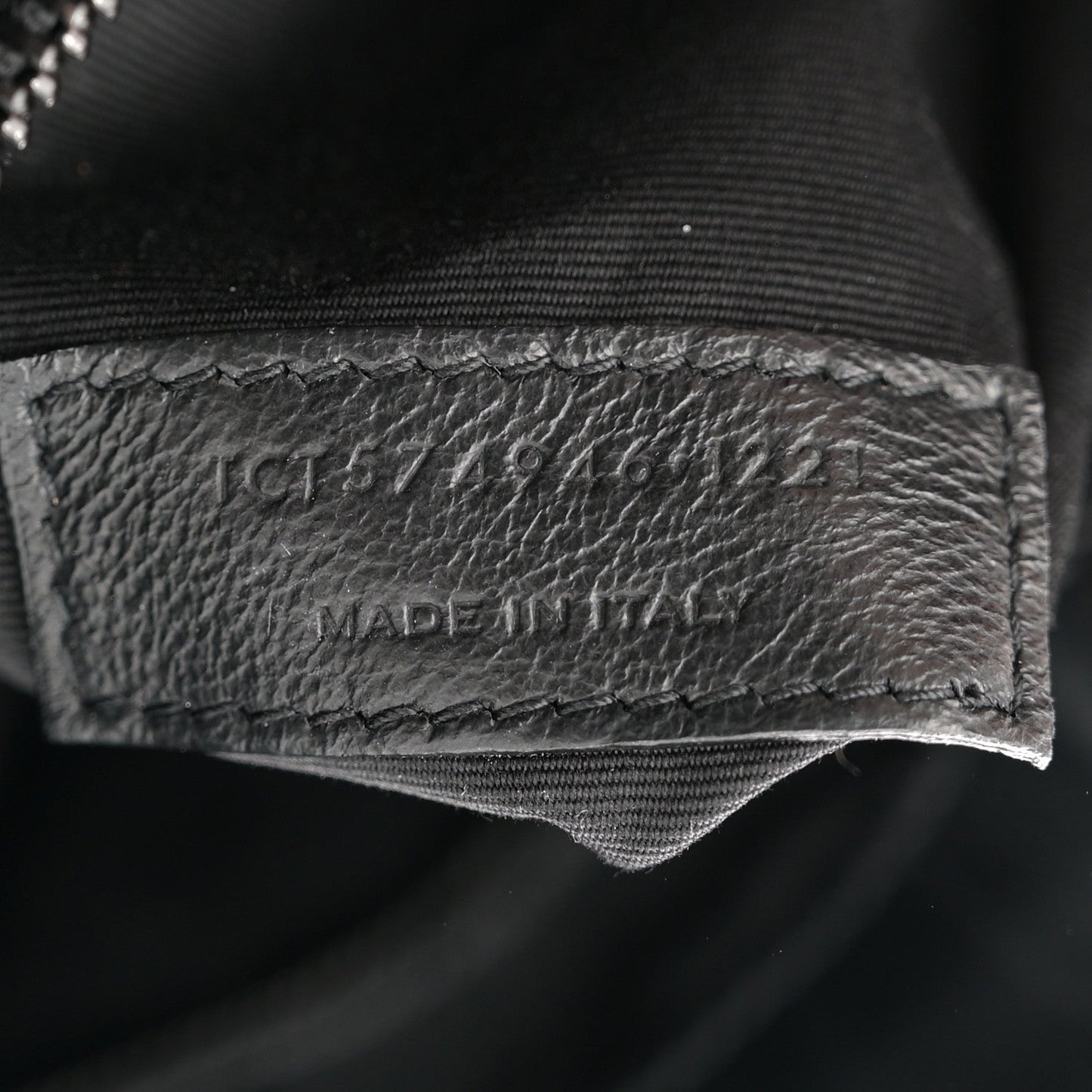 Saint Laurent Calfskin Y Quilted Monogram Monochrome Medium Loulou Chain Satchel Black