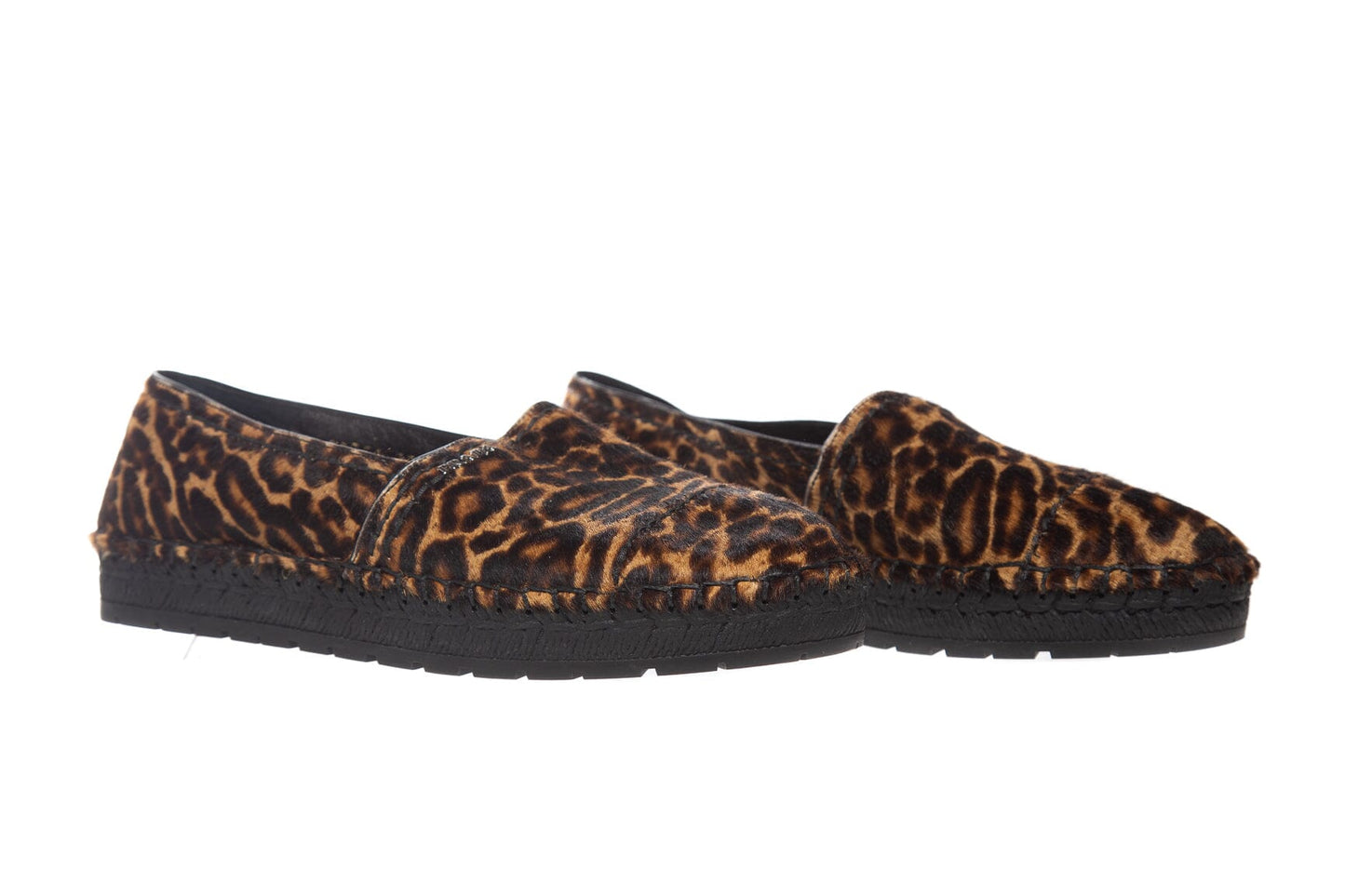 Prada Leopard Print Ponyhair Espadrille SZ 37.5