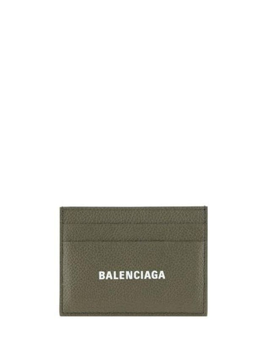 Luxury Balenciaga Trending 2025 Logo Print Cash Card Holder Dark Green