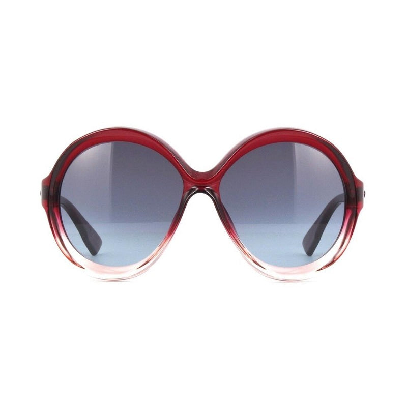 Dior Sunglasses Round Full Rim, Burgundy Gradient Pink Frame and Grey Petrol Lens DIORBIANCA0T5I7