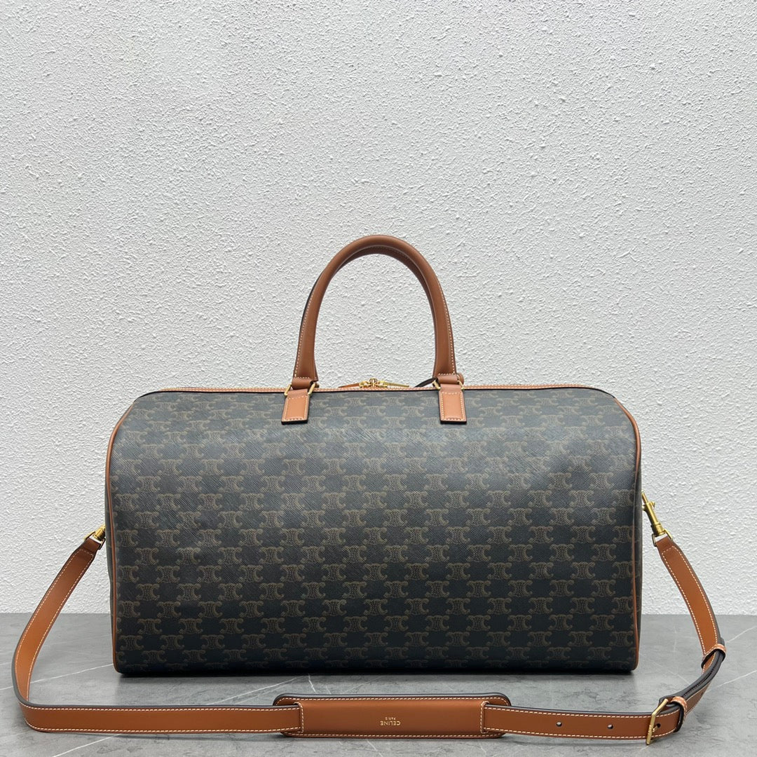 Top Quality Large Voyage Bag In Triomphe Canvas With Dog Print Tan For Women 20in/50cm 