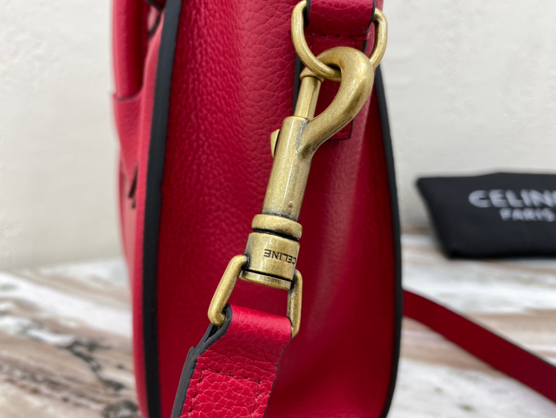 Top Quality Nano LuGucciage Bag In Drummed Red For Women 8in/20cmÂ 