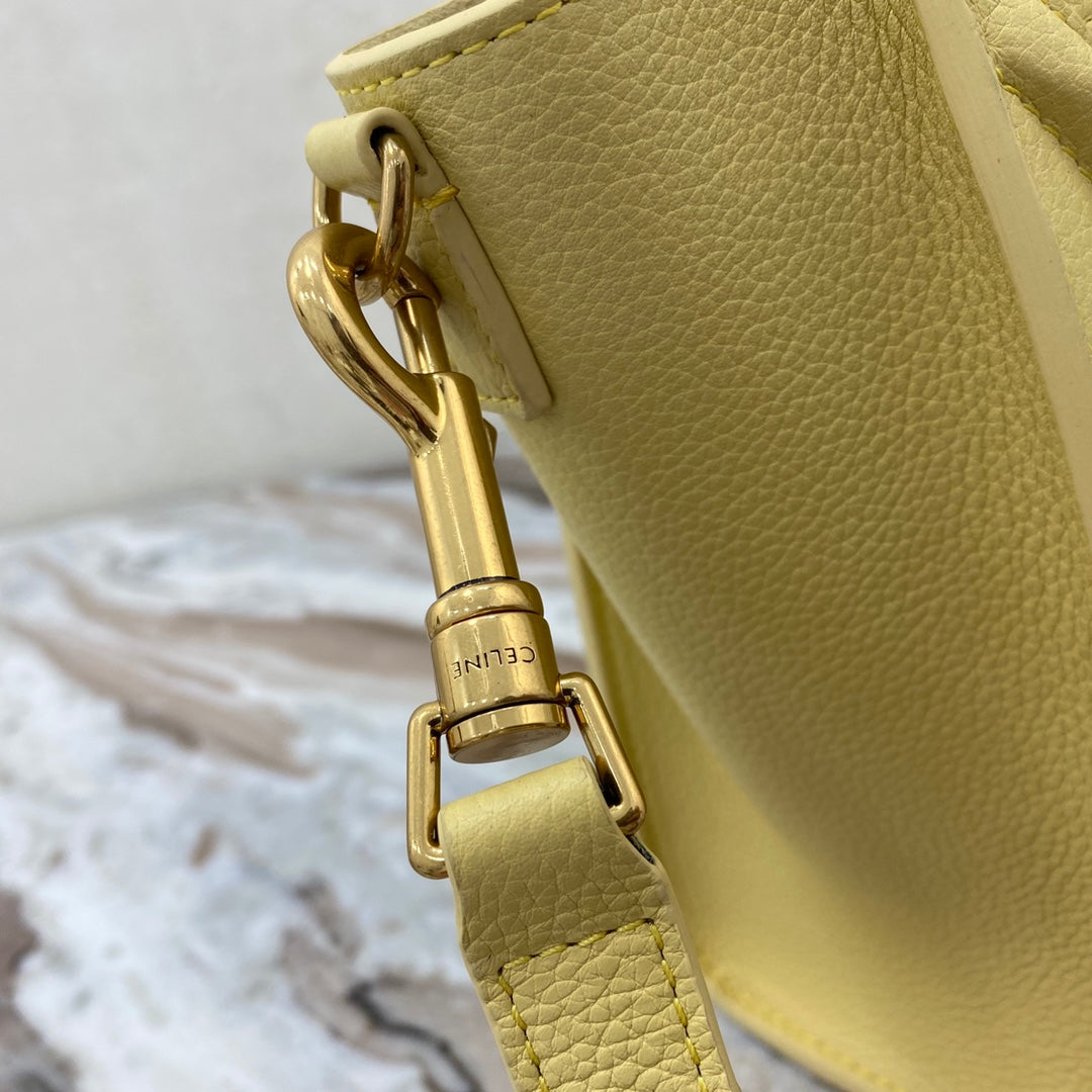 Top Quality Nano LuGucciage Bag In Drummed Yellow For Women 8in/20cm