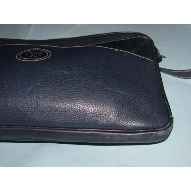 Gucci   Shades Of Navy In Smooth And Textured Leather Cross Body Bag