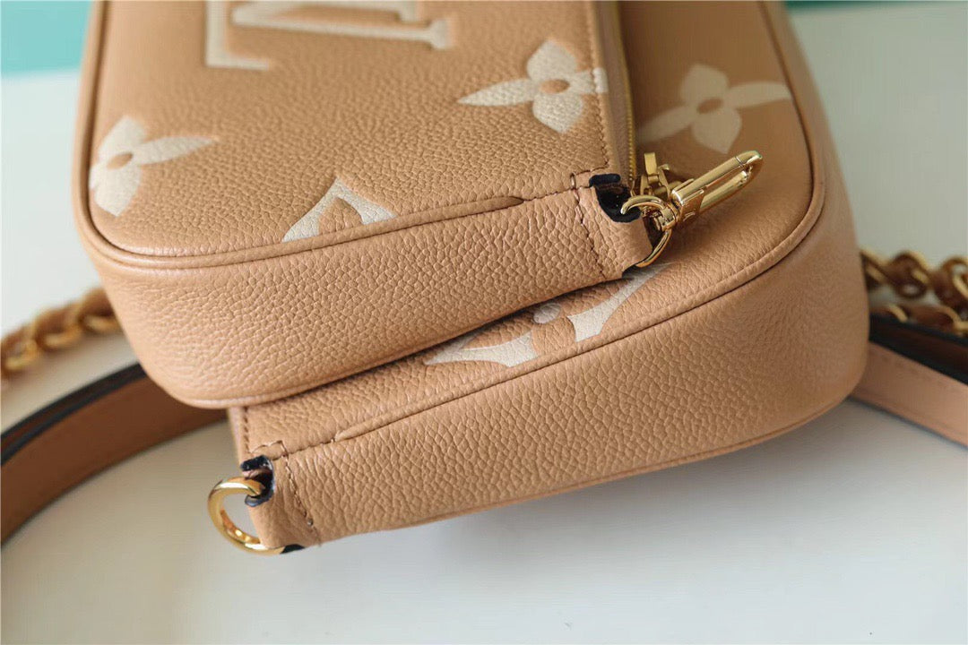 Top Quality Multi Pochette Accessoires Monogram Empreinte Arizona Beige / Cream For Women,  Shoulder And Crossbody Bags 9.8in/25cm Top Quality M45983