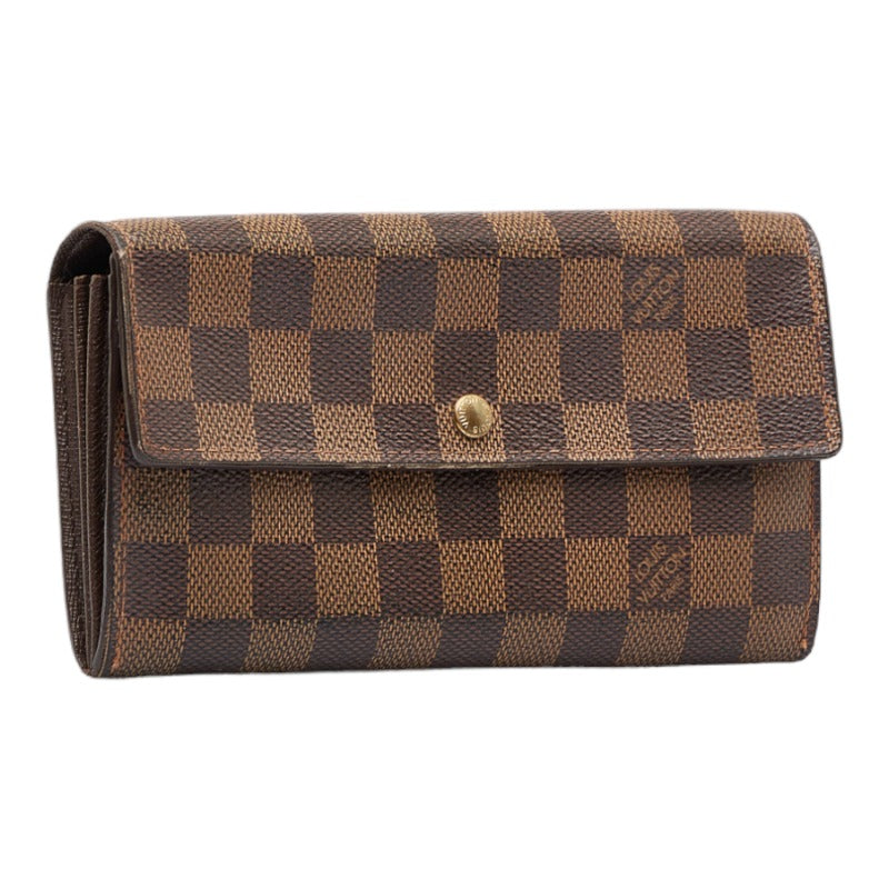 Louis Vuitton Louis Vuitton Damière N61725 Long Wallet PVC/Laser Evan Brown Ladies, Paris