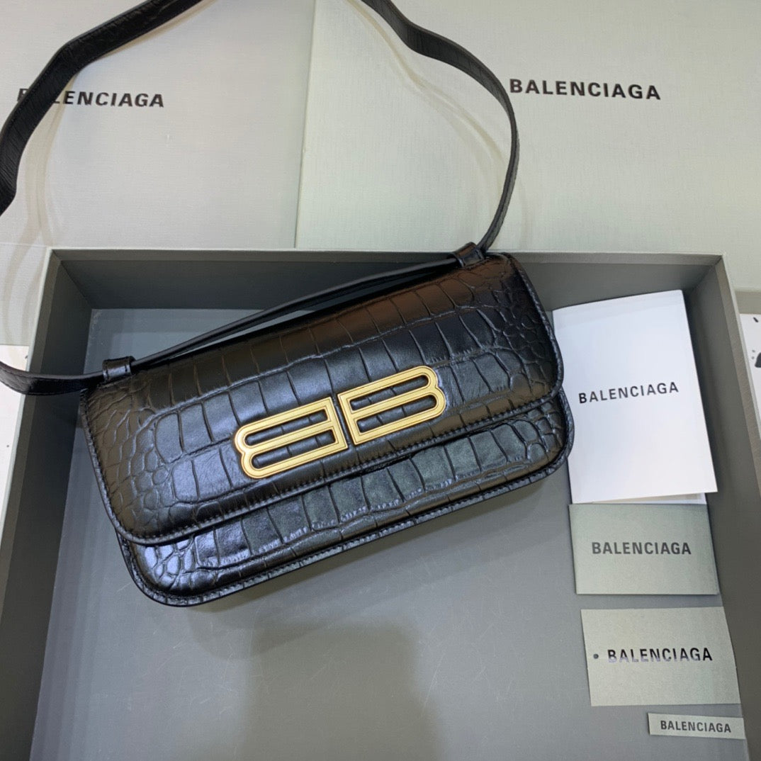 Top Quality Gossip Small Shoulder Bag Black, For Women,  Bags 9.1in/23cm